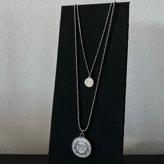 Double Coin Necklace