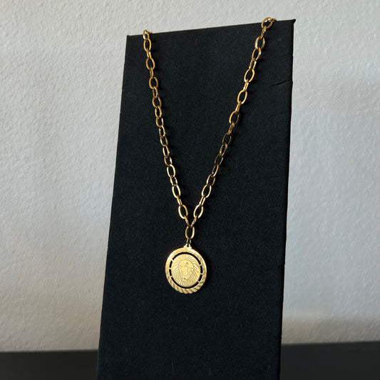 Lion Coin Necklace