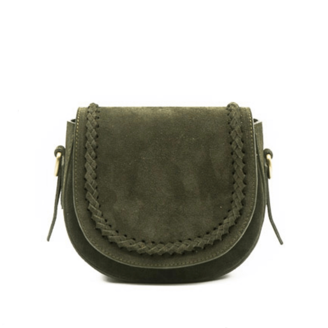 echt leren crossbody tas groen