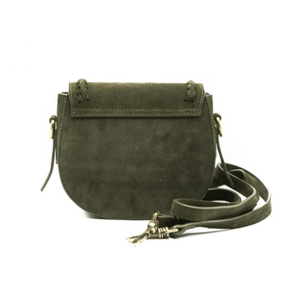 echt leren crossbody tas groen